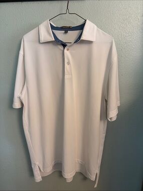 Men's White Peter Millar Polo